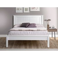 Limelight Taurus Low Footend King Size White Wooden Bed