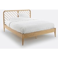 Anda Bed with Bed Base in Solid Oak and Oak Veneer