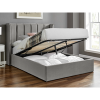 Limelight Polaris Storage Double Silver Ottoman Bed