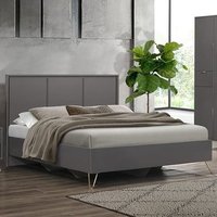 Aral Wooden Small Double Bed In Charcoal