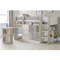 Sadiki Wooden Midsleeper Bunk Bed In Taupe