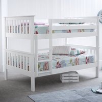 Oswego Wooden Bunk Bed With Ladder In White