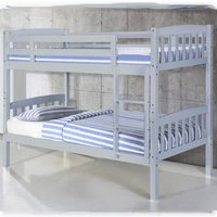 Aeryn Wooden Single Bunk Bed In Grey