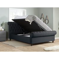 Birlea Castello Side Ottoman Super King Charcoal Ottoman Bed