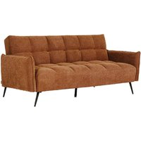 Hartford Fabric Sofa Bed With Black Legs In Rust