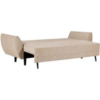 Scranton Fabric Sofa Bed With Black legs In Natural