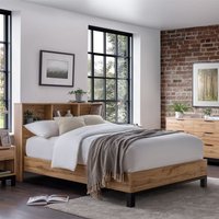 Baara Wooden Ottoman Storage Single Bed In Light Oak