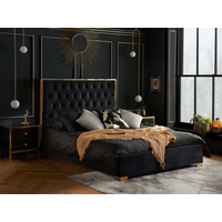 Birlea Chelsea King Size Black Fabric Bed