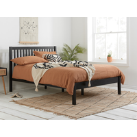 Birlea Nova Small Double Black Wooden Bed