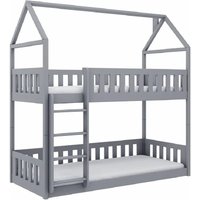 Pecos Wooden Bunk Bed Without Mattress In Grey