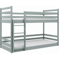 Marion Wooden Bunk Bed With Foam Mattress In Grey