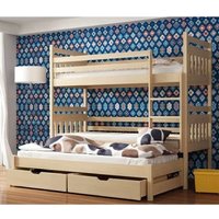 Sarnia Wooden Bunk Bed Without Mattress And Trundle In Pine