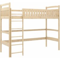 Merritt Wooden Bunk Bed With Foam Mattress And Ladders In Pine