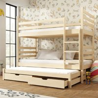 Thorsby Wooden Bunk Bed Without Mattress And Trundle In Pine