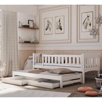 Alcoa Wooden Day Bed With Bonnell Mattress And Trundle In White