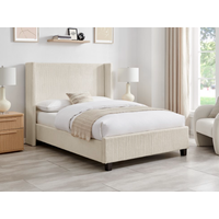Limelight Gemini King Size Natural Fabric Bed