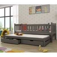Alcoa Wooden Day Bed Without Mattress And Trundle In Graphite