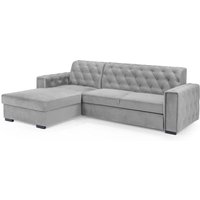 Renton Fabric Left Hand Corner Sofa Bed In Grey