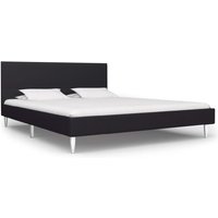 Antlers Fabric Double Bed In Black