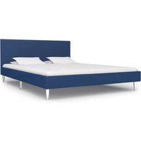 Antlers Fabric King Size Bed In Blue