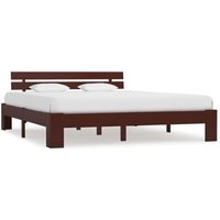 Absecon Wooden Super King Size Bed In Dark Brown