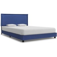 Arcadia Fabric Double Bed In Blue