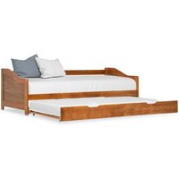 Atwater Wooden Pull Out Sofa Bed In Honey Brown
