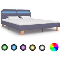 Alpharetta Fabric King Size Bed In Light Grey With LED