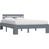 Absecon Wooden Double Bed In Grey