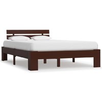 Absecon Wooden Double Bed In Dark Brown