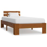 Absecon Wooden Small Single Bed In Honey Brown