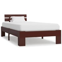 Absecon Wooden Single Bed In Dark Brown