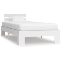 Absecon Wooden Small Single Bed In White