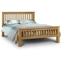 Achaia 135Cm Wooden Bed In Oak Finish