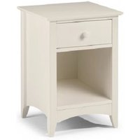 Caelia Bedside Cabinet In Stone White With 1 Drawer