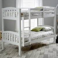 Myrtle Wooden Bunk Bed With Ladder In White