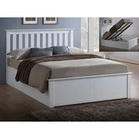 ASC Sydney 5ft King Size White Wooden Ottoman Bed Frame