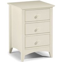 Caelia Bedside Cabinet In Stone White With 3 Drawers