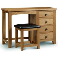 Mabli Single Pedestal Dressing Table In Waxed Oak