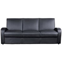 Kailey PU Leather Sofa Bed In Black
