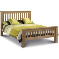 Achaia Wooden High Foot End Double Bed In Oak