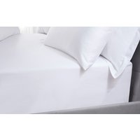 Five Star Hotel Concept Percale Fitted Sheet, Double, Latte