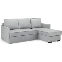 Melina Fabric Corner Sofa Bed In Grey