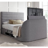 Alton Fabric Ottoman Storage King Size TV Bed In Grey