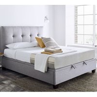 Walker Fabric Ottoman Storage King Size Bed In Grey