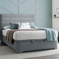 Alton Fabric Ottoman Storage King Size Bed In Grey