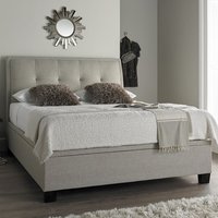 Accord Fabric Ottoman Storage King Size Bed In Oatmeal