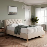 Arriana Ottoman Chesterfield Bed Frame, Woven Fabric