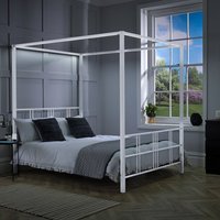 X Rocker Fern 4 Poster Bed with LED Lights