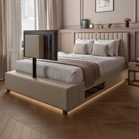 XR Living Maisie LED TV Ottoman Bed Frame
